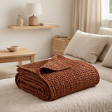 Plaid Tana Tabac 140 x 200 en situation