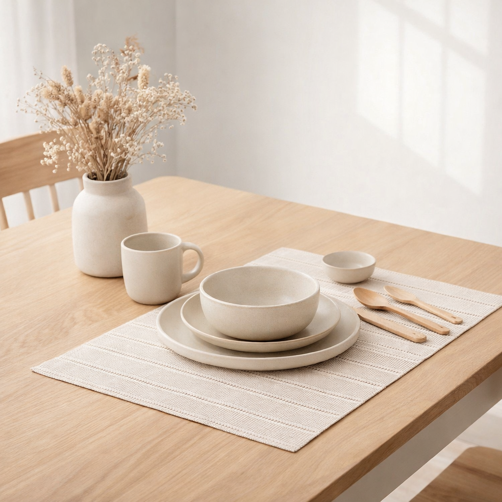 Set de table Manoka Latte 33 x 45 en situation