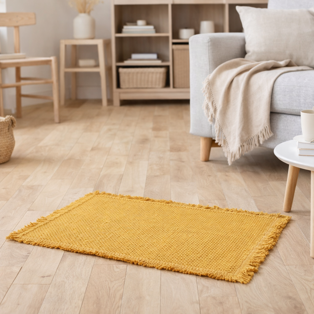 Tapis de bain uni Elly Bronze 54 x 64 en situation