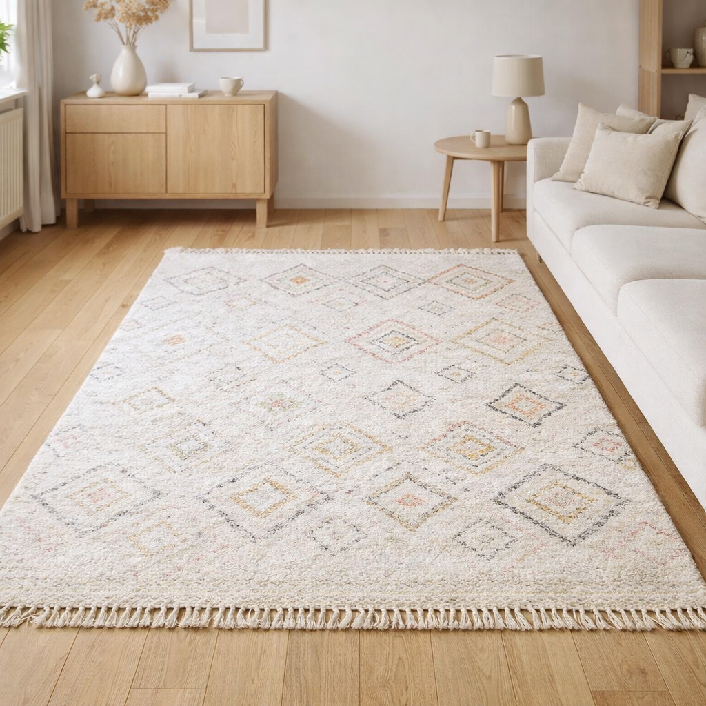 Tapis Salford Ivoire/Multi 160 X 230 en situation
