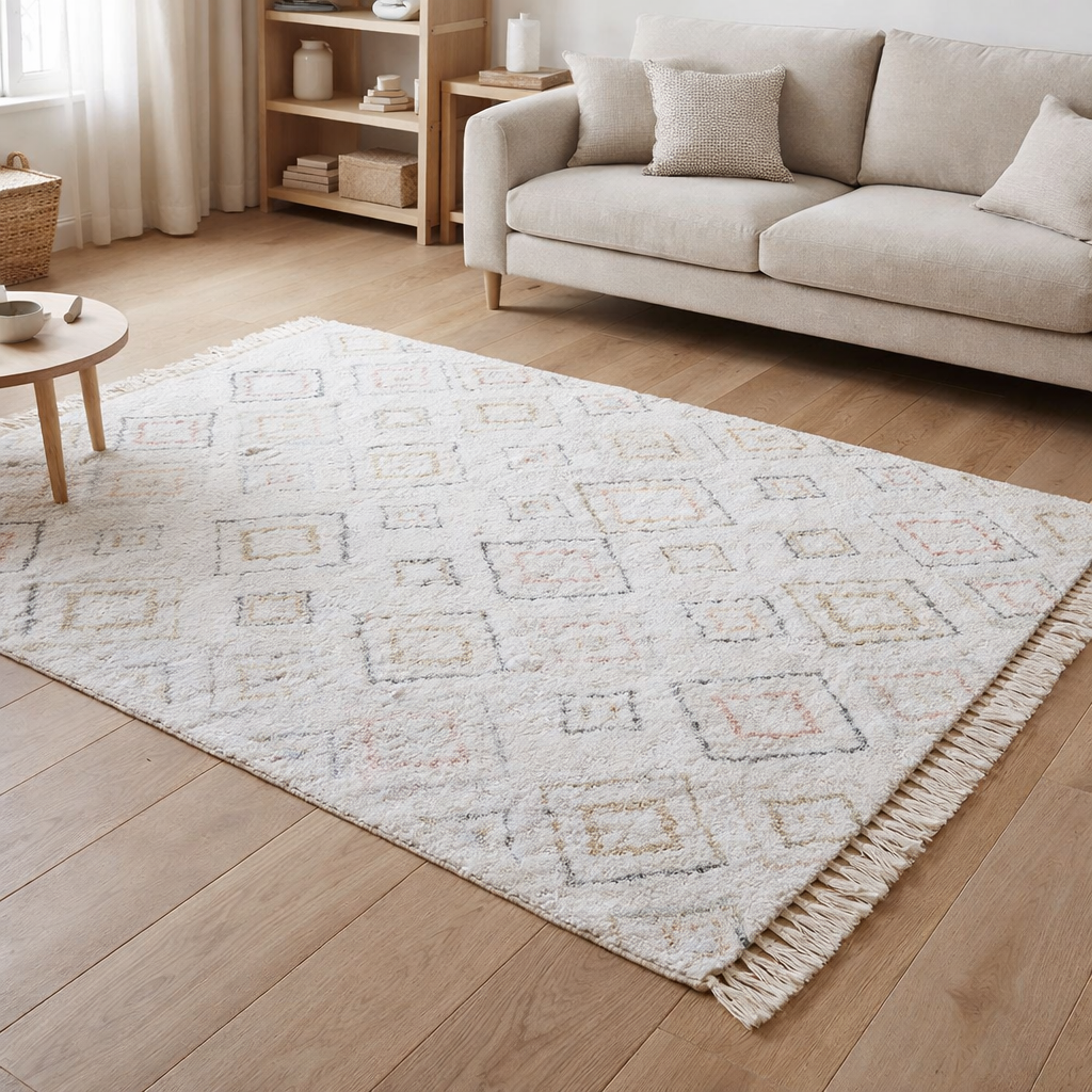Tapis Salford Ivoire/Multi 190 X 290 en situation