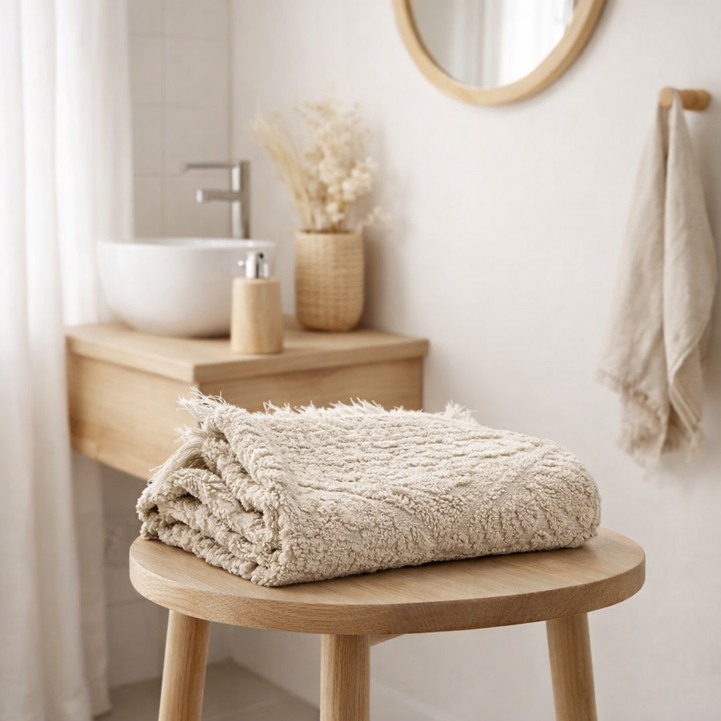 Serviette de toilette Zoé Lin en situation