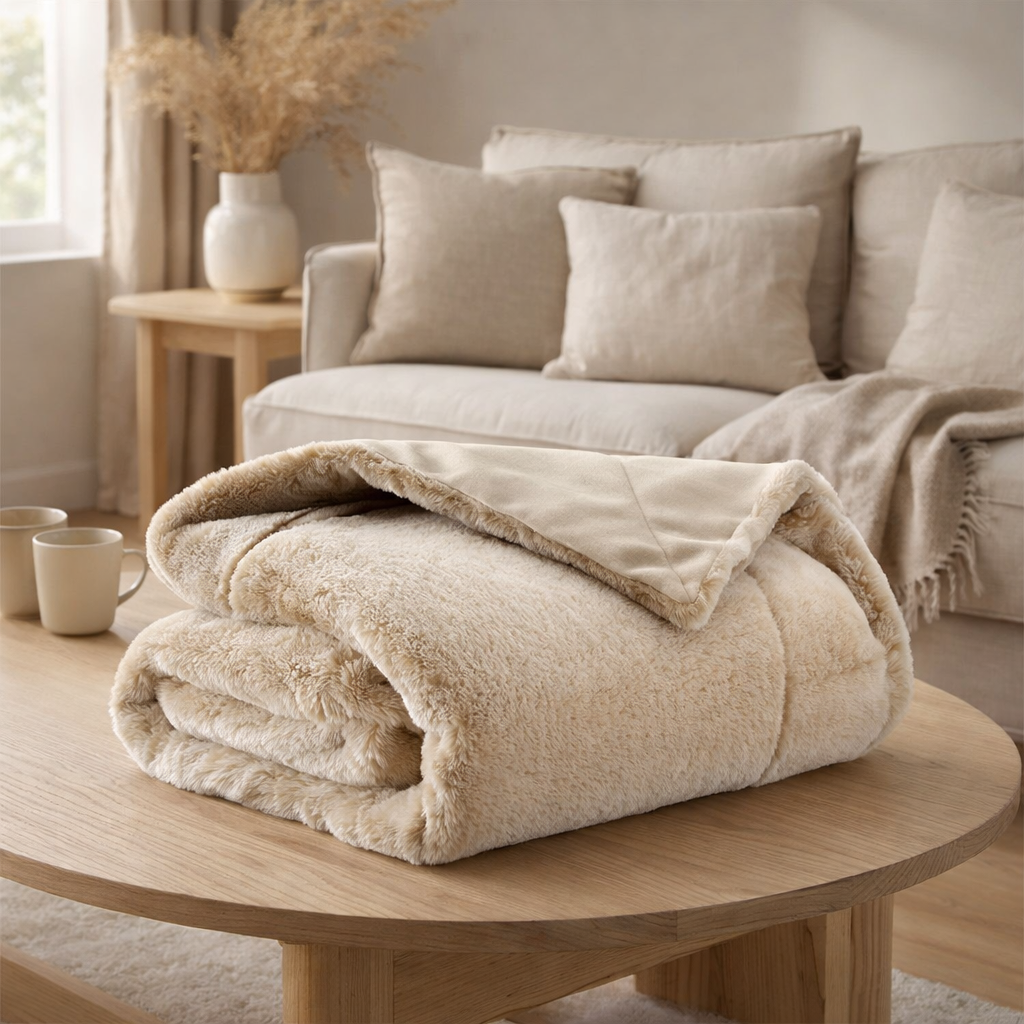 Plaid Kinta Mirabelle 130x160 en situation