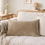 Coussin uni Elise Ficelle 30 x 50 en situation