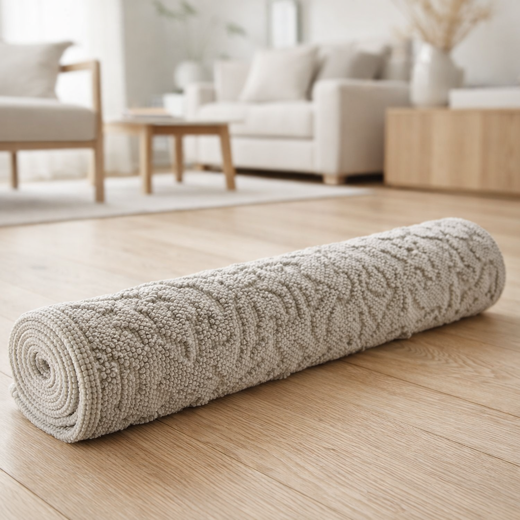 Tapis de bain Gilda Perle 54 x 64 en situation