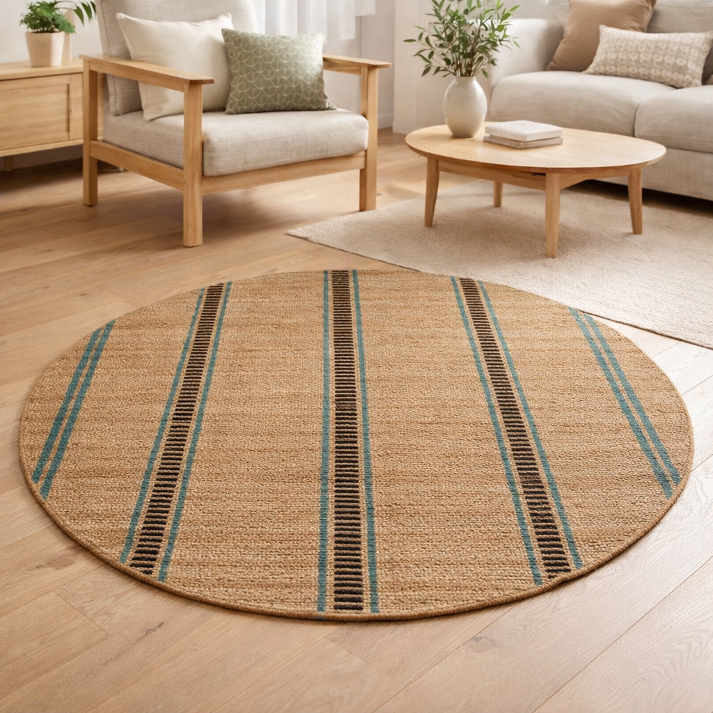 Tapis Eden Quartz diamètre 160 cm en situation