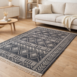 Tapis Maés Charbon/ivoire 160 x 230 en situation