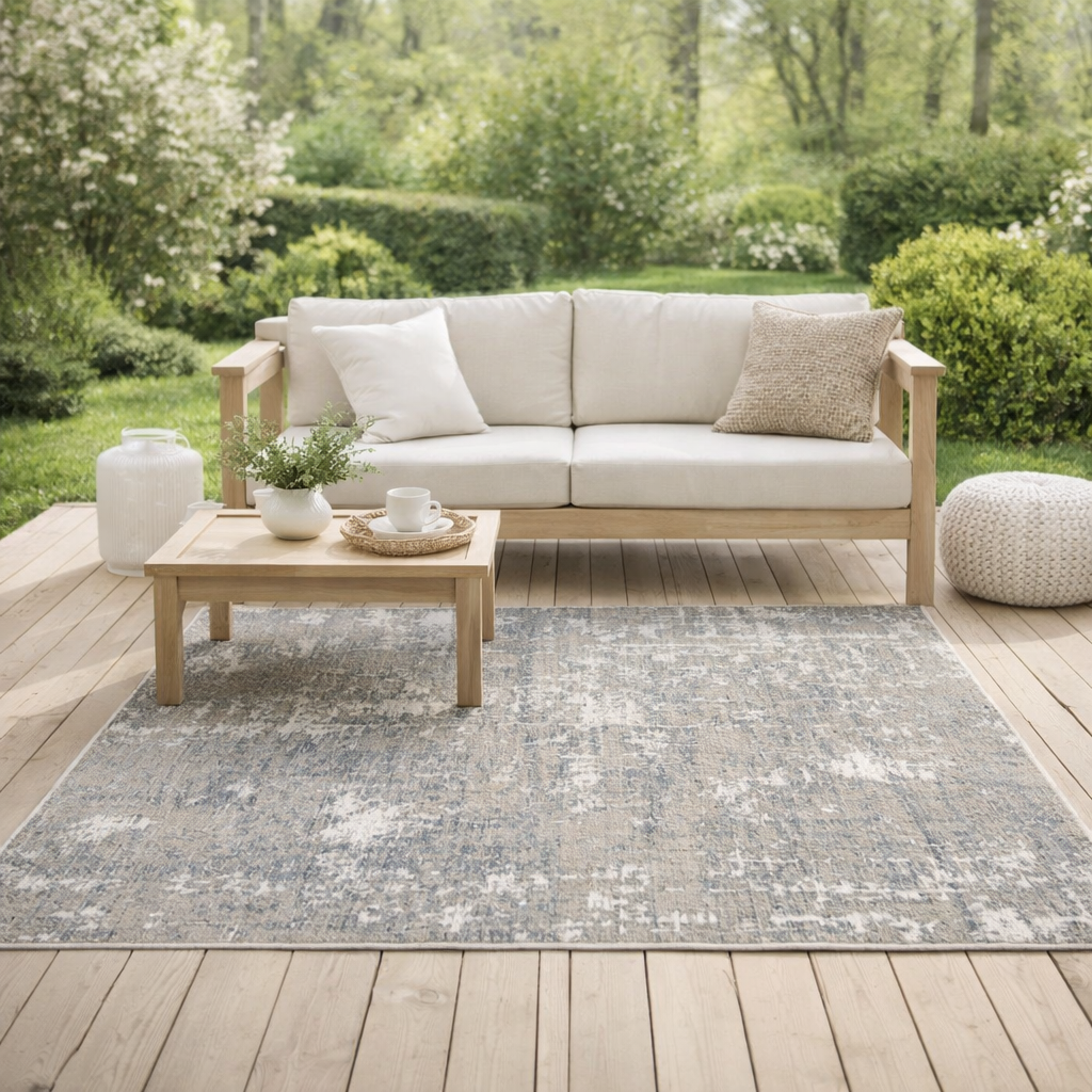 Tapis Catania 2 outdoor Gris 160 x 230 en situation