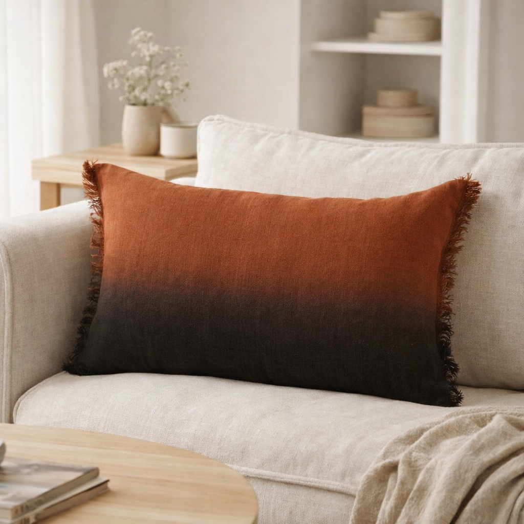 Coussin Zeff Shade Ébčne 30 x 50 en situation
