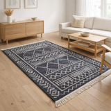 Tapis Maés Charbon/ivoire 190 x 290 en situation