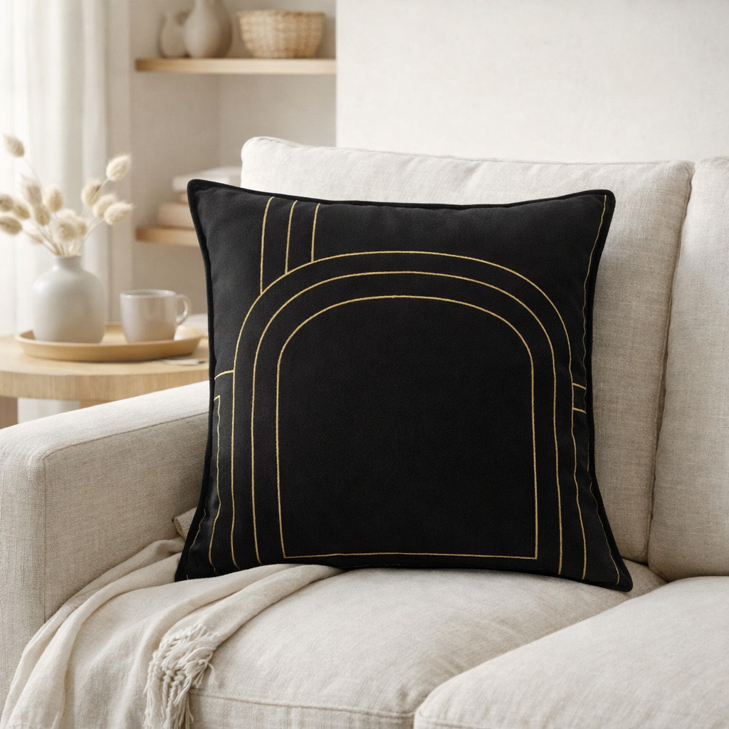 Coussin Jaden Caviar 45 x 45 en situation