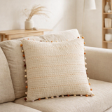 Coussin uni Gastounet Sienne 45 x 45 en situation