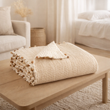 Plaid uni Gastounet Sienne 140 x 200 en situation