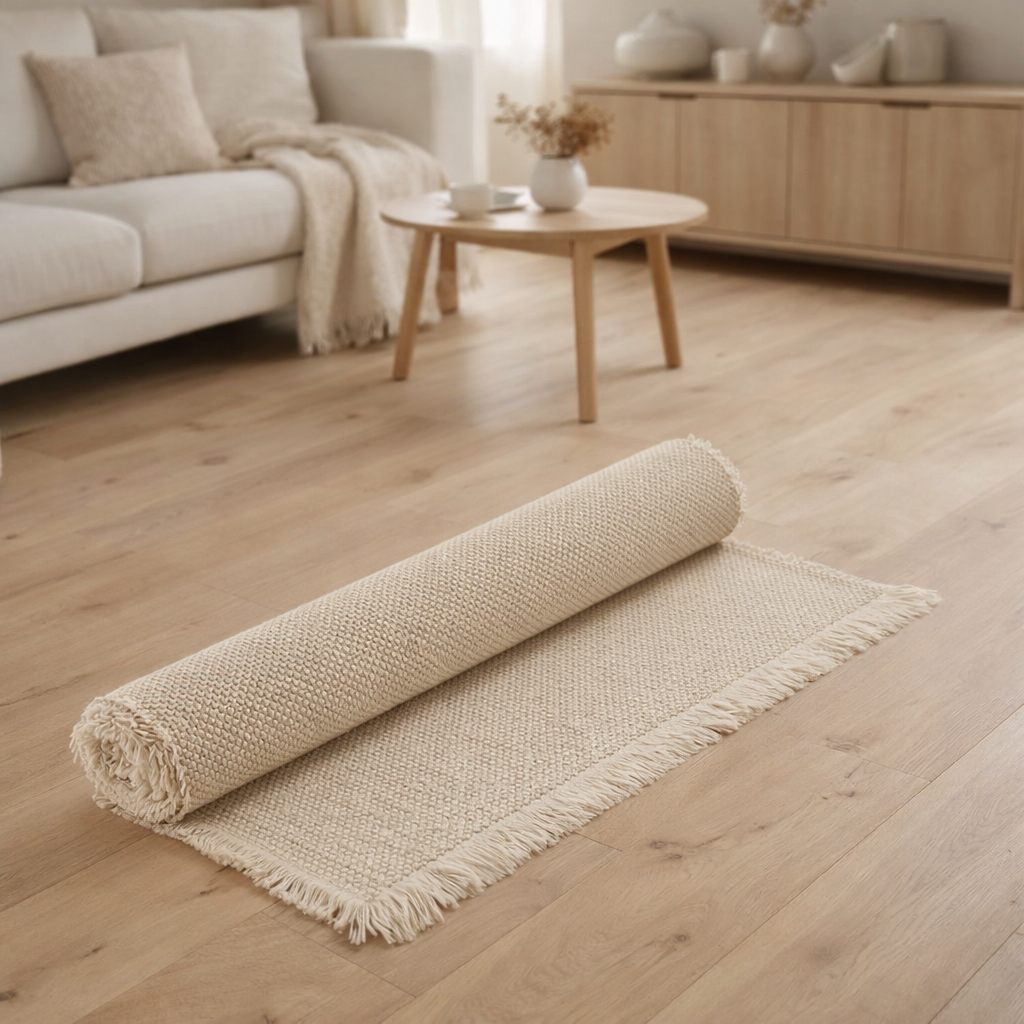 Tapis de bain uni Elly Lin 70 x 140 en situation