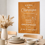 Torchon Amoureuse Ocre 50 x 70 en situation
