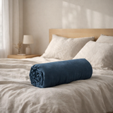 Drap housse Calita Marine 180x200 bonnet 30 cm en situation