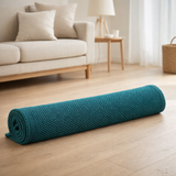 Tapis de bain uni Etia Paon 54 x 110 en situation