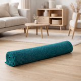 Tapis de bain uni Etia Paon 54 x 110 en situation