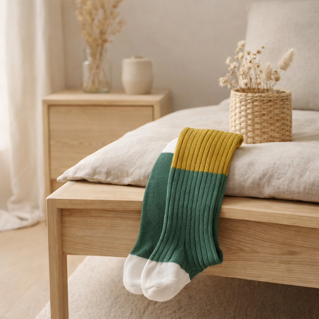 Chaussettes Yvette Green pea 36/38 en situation