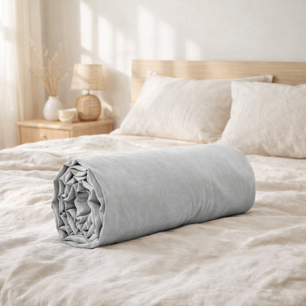 Drap housse Calita Perle 160x200 bonnet 30 cm en situation
