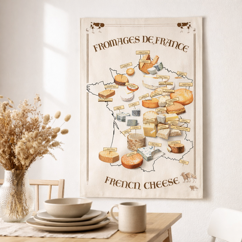 Torchon Carte Fromages en situation