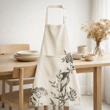 Tablier de cuisine Fleuri Isam Ombre 80 x 85 en situation