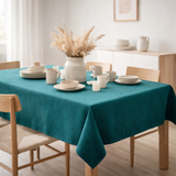 Nappe recyclée Delia Paon 170 x 300 en situation