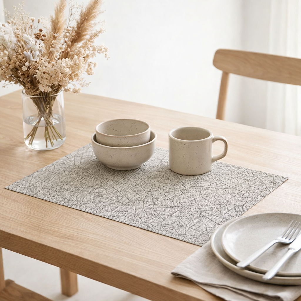Set de table Gena Gris 33 x 45 en situation