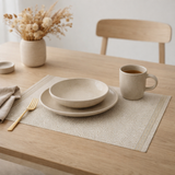 Set de table Archi Ivoire/or 33 x 45 en situation
