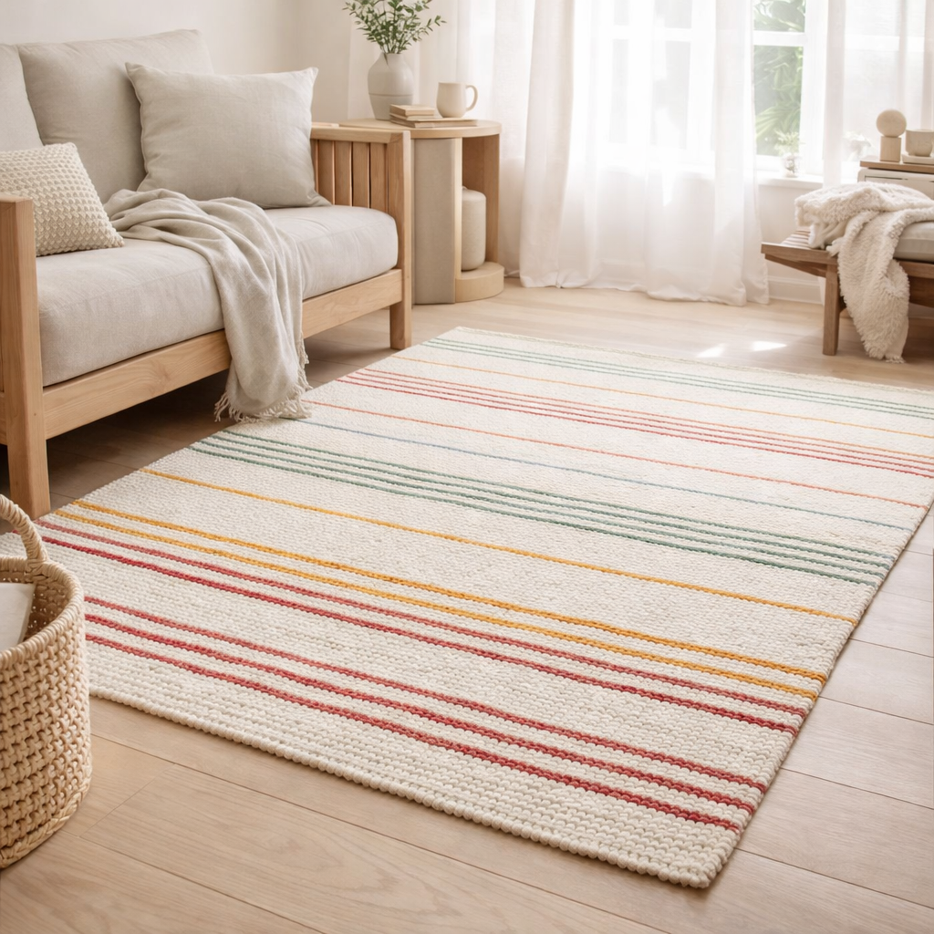 Erina Multico pompons recyclés 170 x 250 en situation