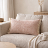 Coussin chiné Jane Sienne 30 x 50 en situation