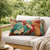 Coussin Dori outdoor Papaye 40 x 65 en situation