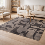 Tapis Kyara Carbone 160 x 230 x 1 en situation