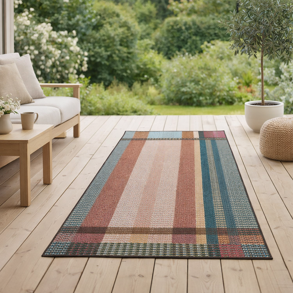 Tapis Kaël Outdoor Multico 70 x 200 x 1 en situation