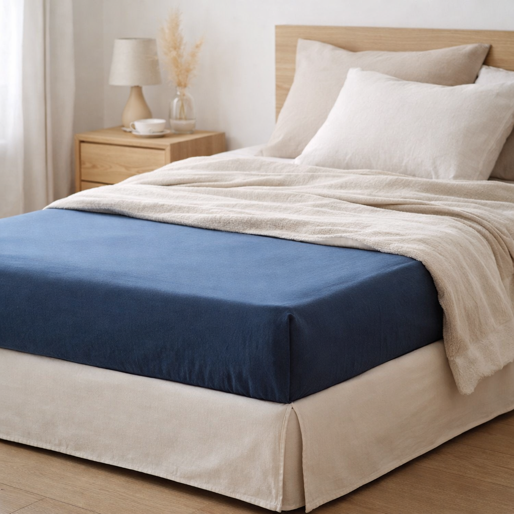 Drap housse Noche Acier 90 x 190 en situation