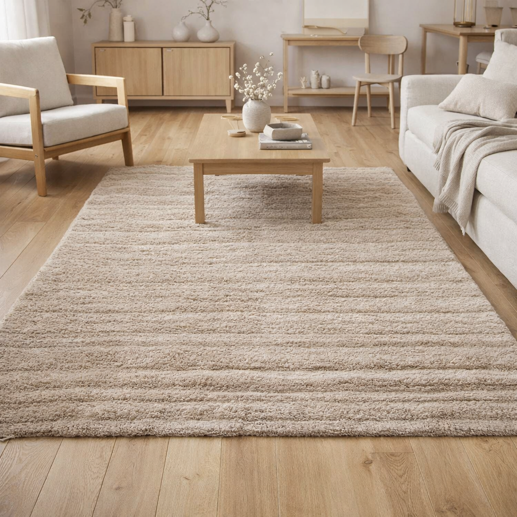 Tapis Lois Naturel 160 x 230 x 1 en situation