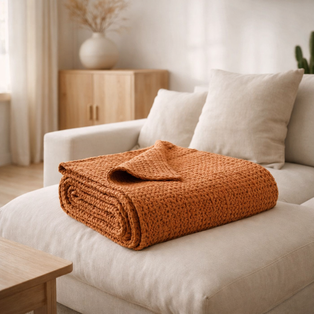 Jeté stonewashed Tana Epice 240 x 260 en situation