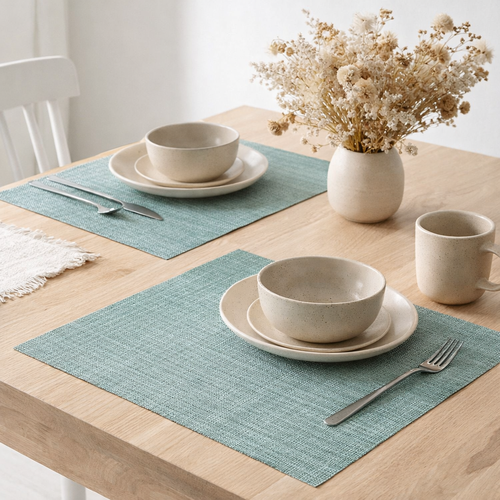 Set de table Canna Sauge 33 x 45 en situation