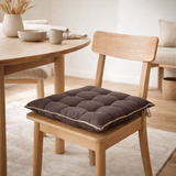 Galette de chaise Grace recyclée Café 40 x 40 x 3 en situation