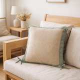 Coussin Elise Chambray Verveine 45 x 45 en situation