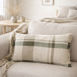 Coussin jacquard Jane Multico 40 x 65 en situation