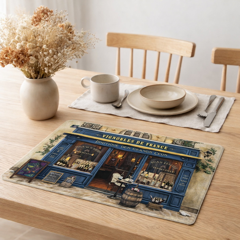 Set de table Boutique Vignobles de France 30 x 45 en situation