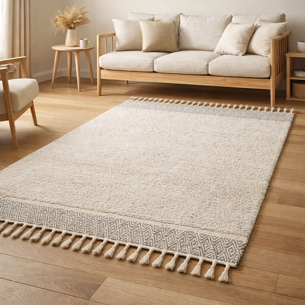 Tapis Wigan Ivoire/beige 120 x 180 en situation