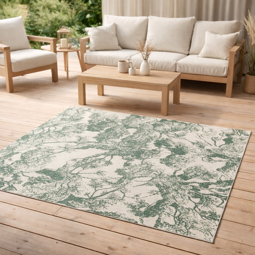 Tapis Deva extérieur Thym 160 x 230 en situation