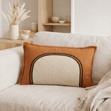 Coussin bicolore Laly Cuivre 40 x 65 en situation