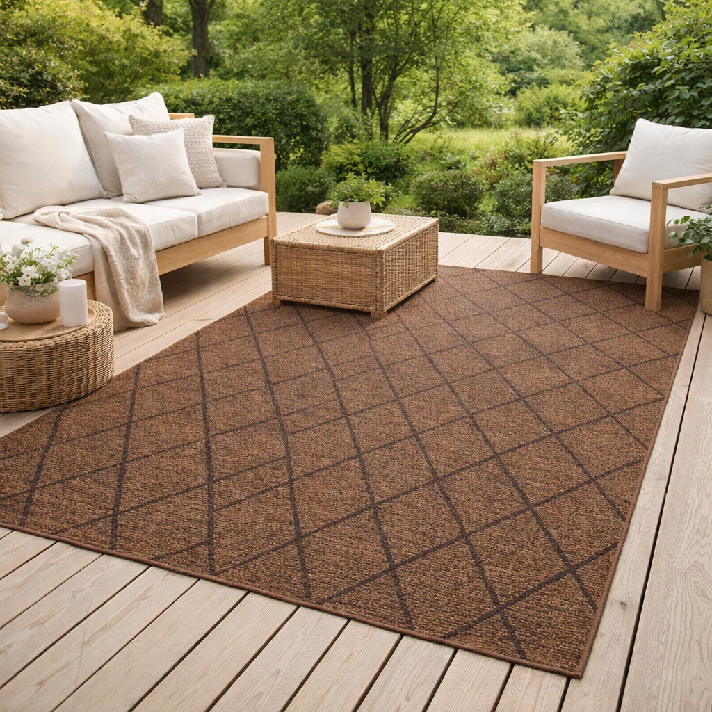 Tapis Allan outdoor Café 160 x 230 x 1 en situation