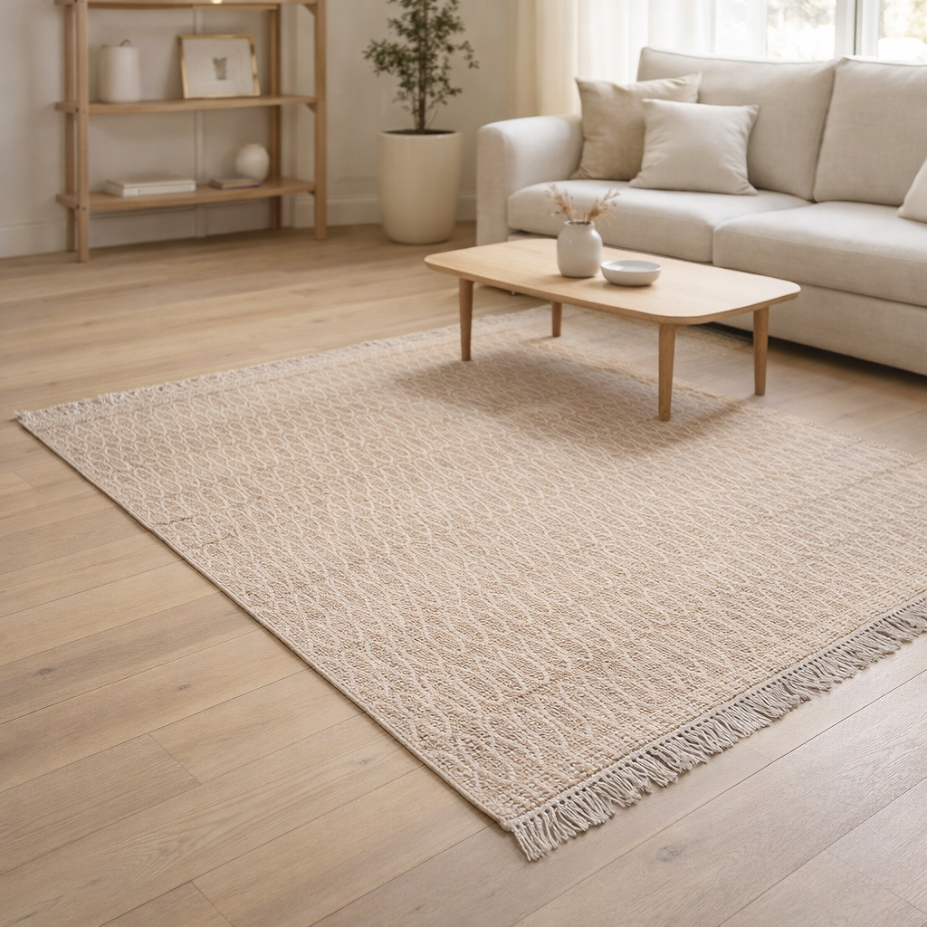 Tapis Priam Naturel/Ivoire 120 X 180 en situation
