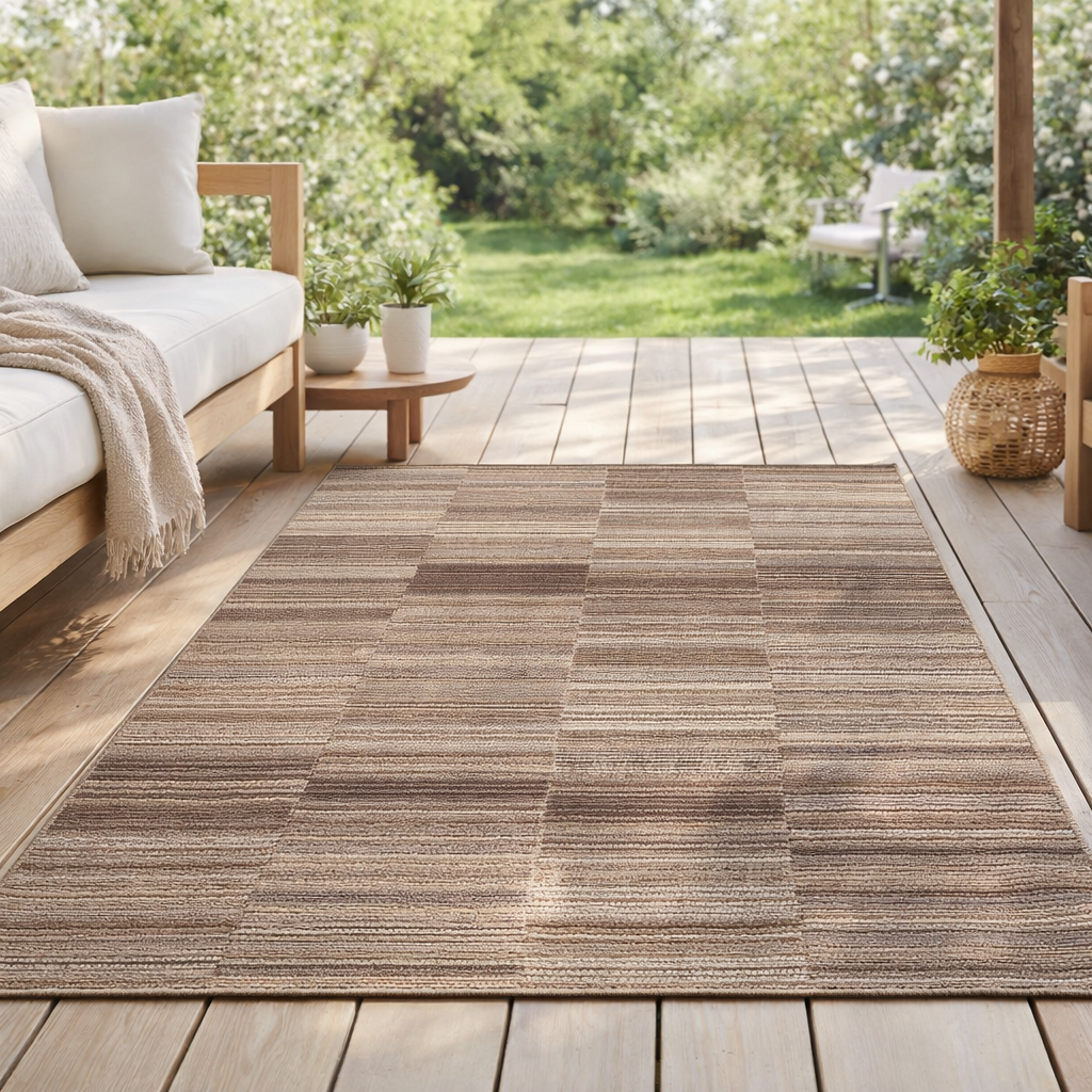 Tapis Bianca outdoor Naturel 160 x 230 x 1 en situation