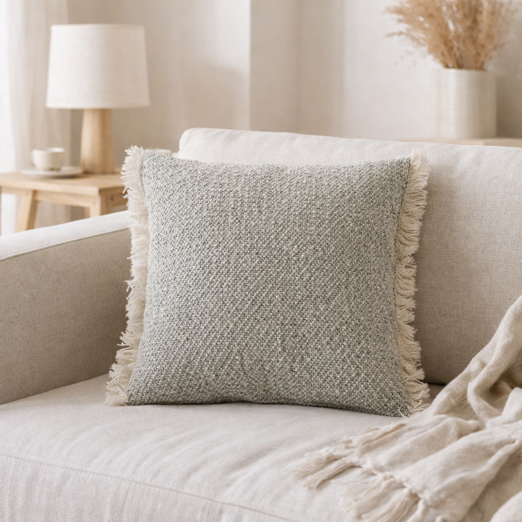 Coussin chinois Jane Olive 45 x 45 en situation
