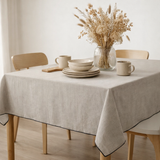 Nappe recyclée Grace Ombre 140 x 140 en situation